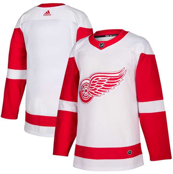 Men%27s Detroit Red Wings Blank White Stitched Jersey Dzhi